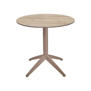 Стіл QUATRO FIX ø 80 TAUPE-OAK